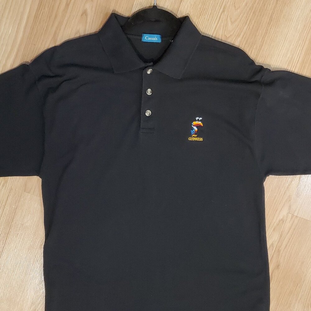 Men's Vintage Guinness Polo Shirt, Medium